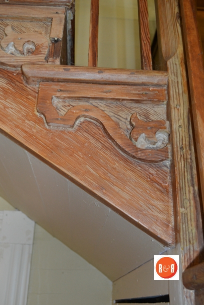 Fretwork along the staircase – highly decorative and unusual.