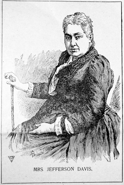 Etching of Mrs. Jefferson Davis from the Yorkville Enquirer - ca. 1900