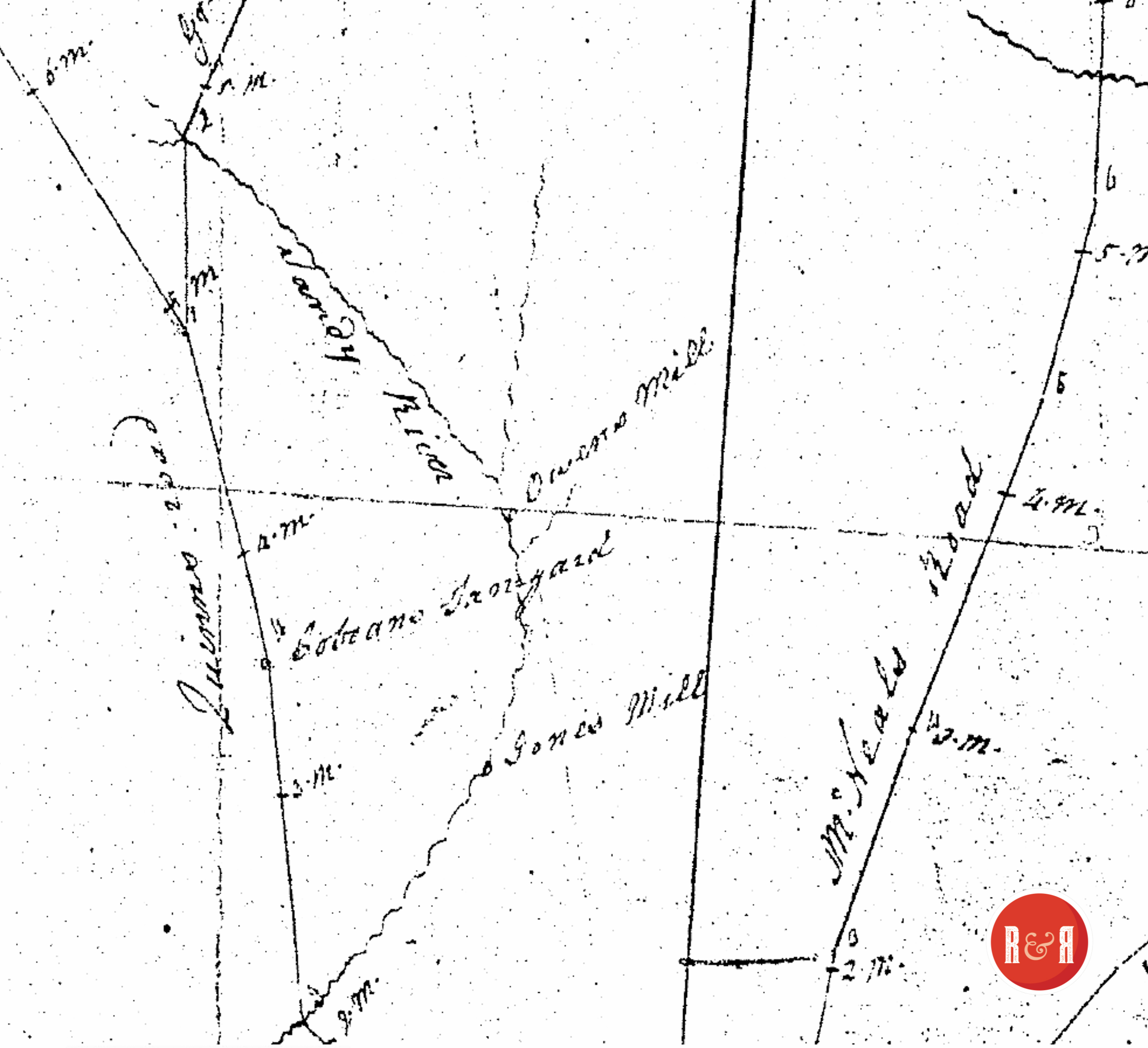 ENLARGEABLE BOY'S 1818 MAP SHOWING McNEALS - McNEIL'S ROAD