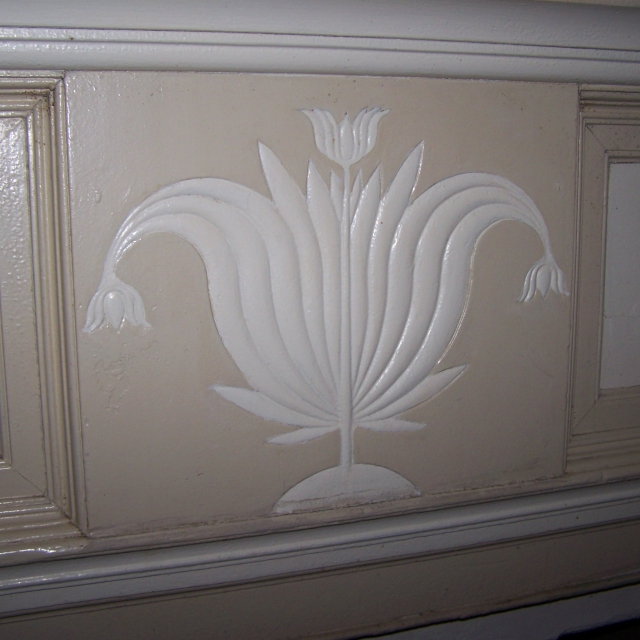 Decorative element often called a “Thistle” design, was often used by Mr. Coulter