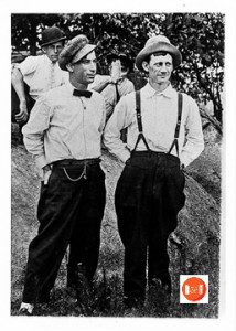 Lando residents in the 1920s, Bob Gwinn, Howard Dry. Rear - Marshall Long and Reid Frye. Courtesy of the Pettus Archives at Winthrop University - 2014