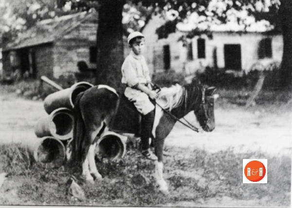 R.H. Gladden on his pony in 1913 – Richburg, SC