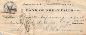 Bank of Great Falls Check - Fennell Collection 2021