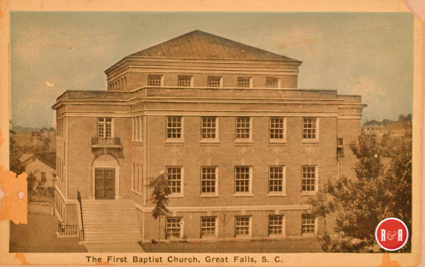 Postcard view of the Old Baptist Church: Courtesy of the AFLLC Collection - 2018
