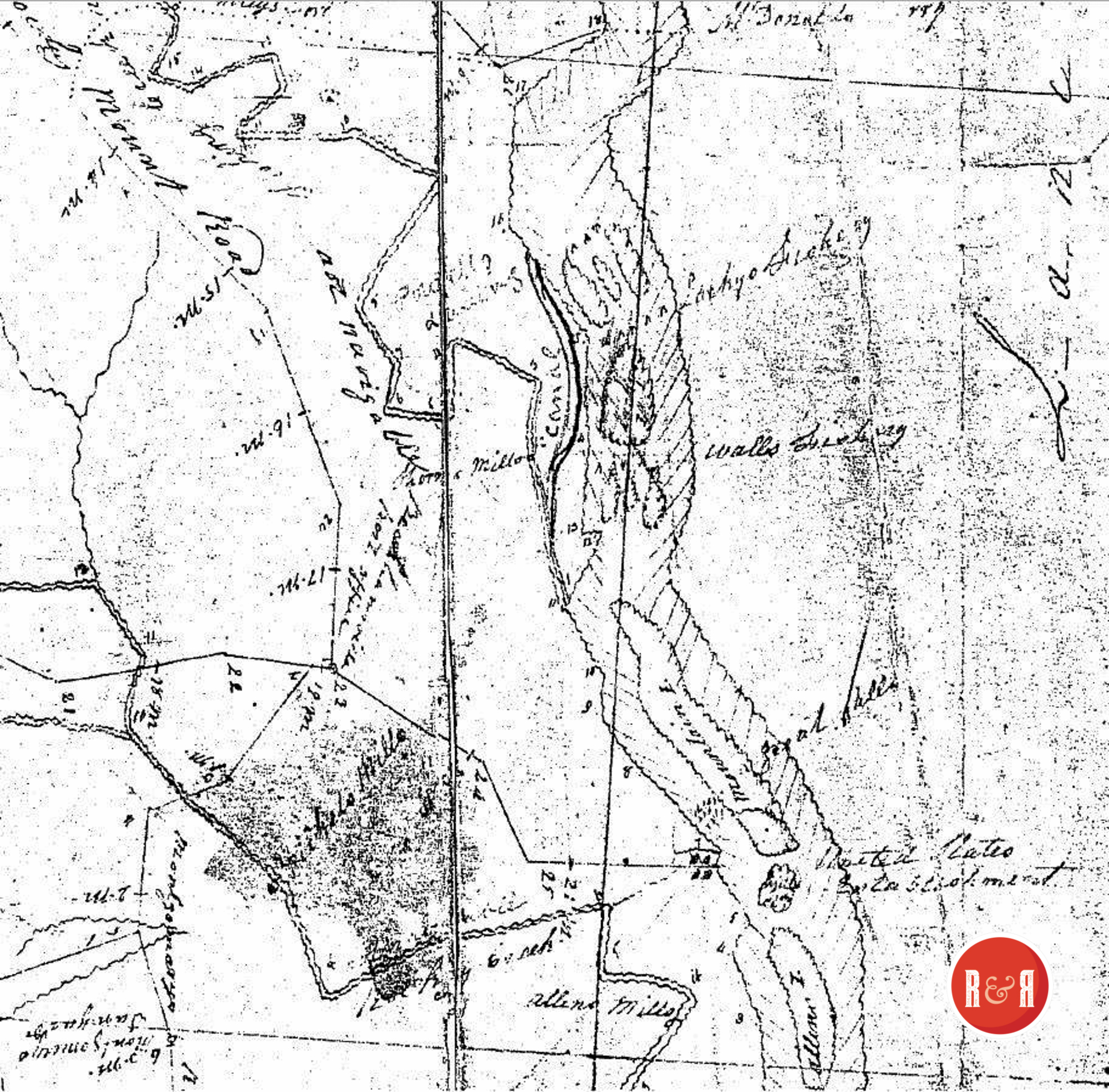 Charles Boyd's 1818 Map of the Fishing Creek Canal - Mayhugh