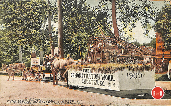 Early 20th century postcard showing agricultural float in Chester's Parade.  Courtesy of the AFLLC Collection - 2017