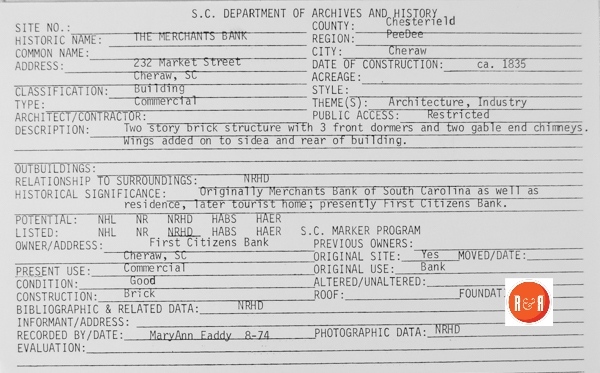 Courtesy of the SC Dept. of Archives – 1974