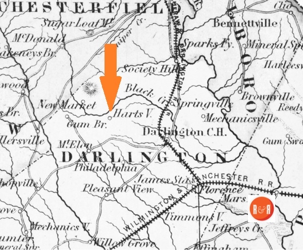1856 – Map of Hartsville, S.C.