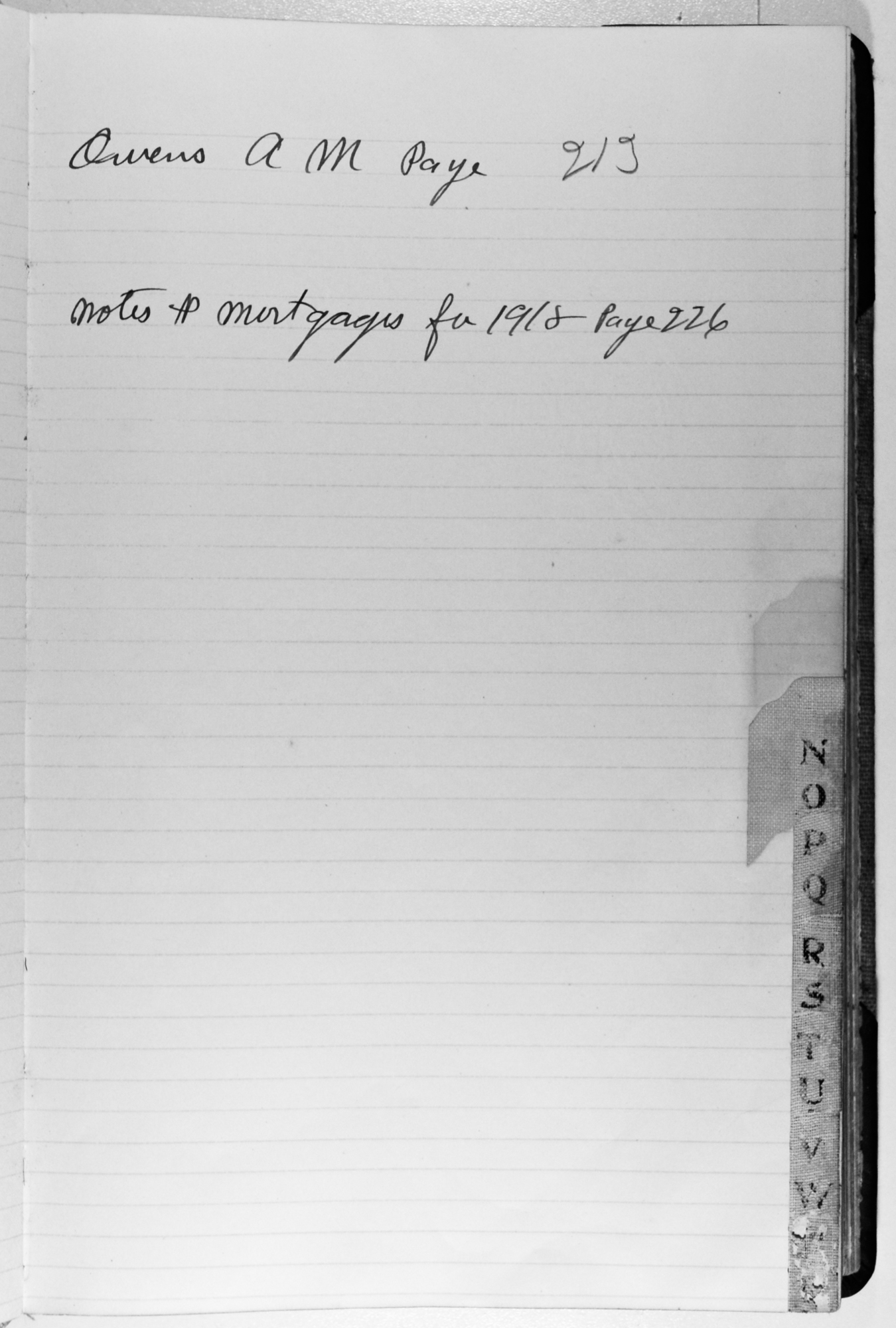 LEDGER PAGES FROM THE STORE 1912 - Alphabetical 