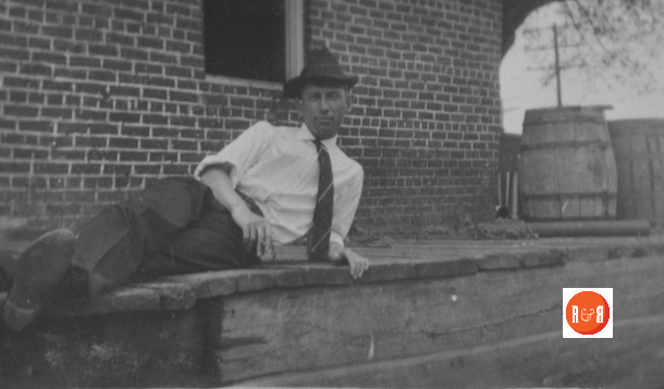 Unidentified man at at Fairfield Freight Depot.  Courtesy of the Van Center Collection