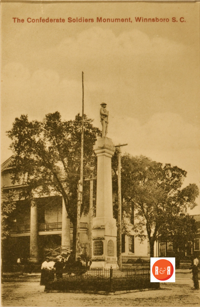 Early 20th century postcard showing the original location of the Confederate monument. Courtesy of the FCM - 2016