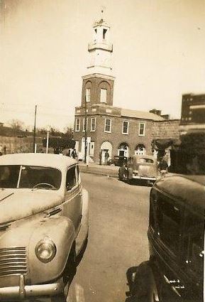 The Winnsboro City Clock and Tower in the 1940s. Courtesy of the FCHS and Museum.