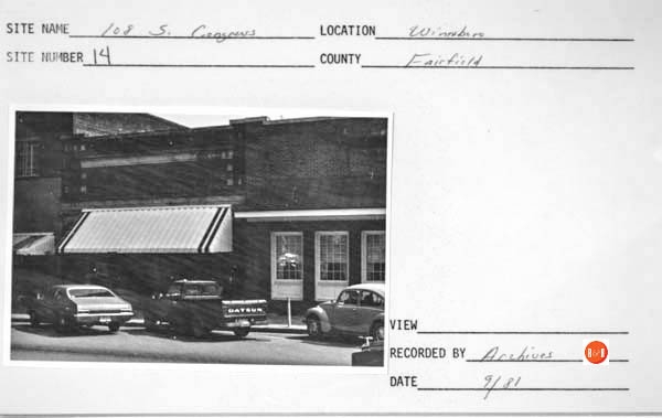 Courtesy of the SC Dept. of Archives and History – 1986