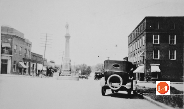 The Winnsboro Hotel was originally to the left of the Town Clock Tower.