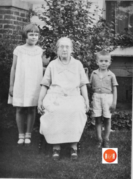 Margaret McLeod with her grandchildren James M. Harden, III and Ella Hood Harden.