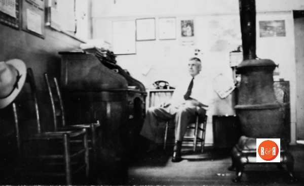 John M. Harden, Jr. (“Big Pa”) at his store, date unknown.