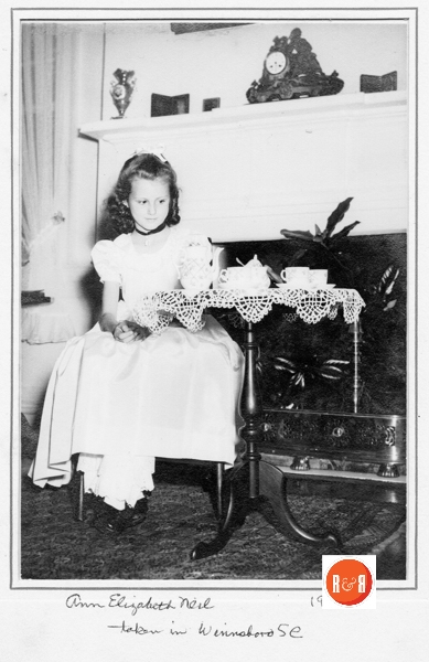 Ann Elizabeth Neil at home in 1945