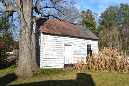 One of the historic outbuilding in the side yard.