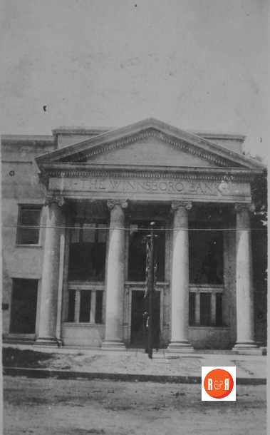 The newer location of the Winnsboro Bank shortly after completion.  Courtesy of the Van Center Collection