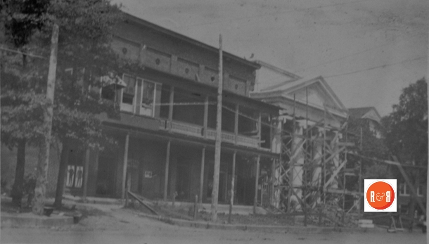 Construction of the new Bank of Winnsboro in July 1917, which is now (2015), the home of First Citizens bank. Courtesy of the Van Center Collection