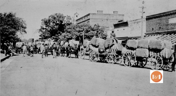 Another view of cotton being hauled along South Congress Street. Image courtesy of the Van Center Collection.