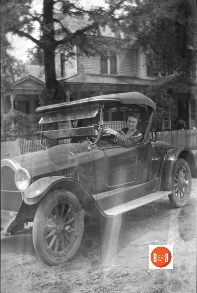 Elizabeth Sloan Brice in her care at the house.