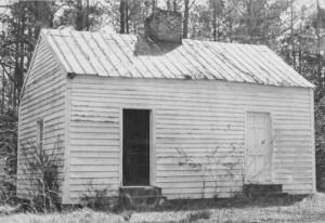 The historic Feasterville kitchen building prior to restoration. Courtesy of the SC Dept. of Archives.