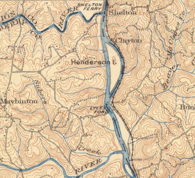 SHELTON FERRY - TOPO MAP