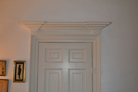 Handsome moldings and interior woodwork at Valencia Plantation.