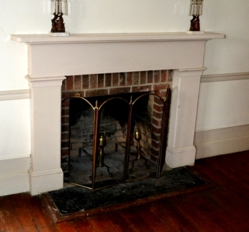 One of the mid 19th century mantels used in the formal rooms of the home.