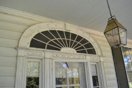 Transom at the front door of Plain View.