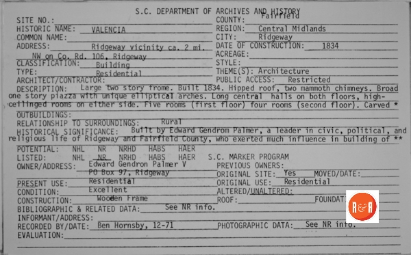 Courtesy of the S.C. Dept. of Archives and History