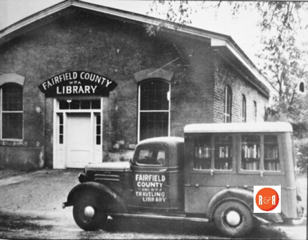 1938 view of the Fairfield Co Library. Courtesy of the Fairfield Co Pictorial Heritage Book and the FC Museum.