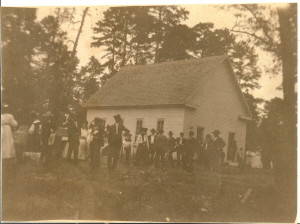Gathering at the Antioch Methodist Church - Courtesy of the Fairfield Co Museum.
