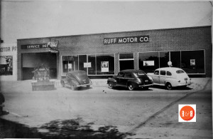 For decades, Ruff Motors operated just south of the Post Office. The building was demolished in the 1980-90s.