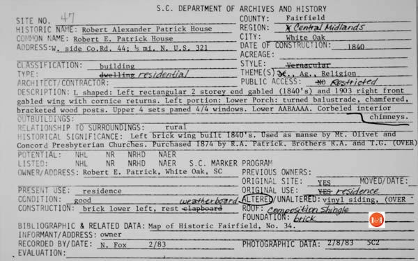 Courtesy of the SC Dept of Archives and History – 1986