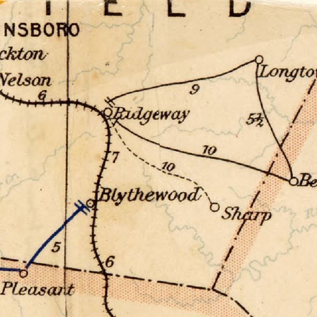 Postal Map of part of Fairfield Co., ca. 1896.
