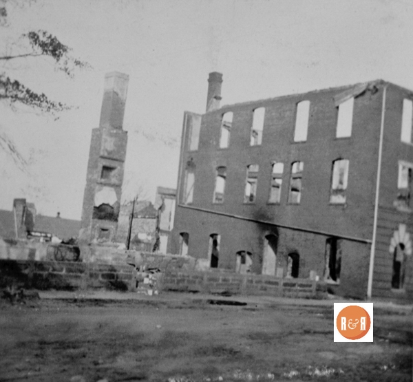 The fire left little of the family’s home or commercial enterprises. Courtesy of the Van Center Collection