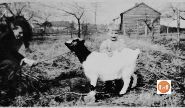 Unidentified children playing with their goat in Winnsboro, S.C. Courtesy of the Van Center Collection