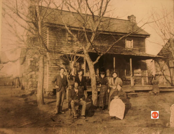 Members of the Crowder Family who rented the home-place circa 1895. Back Row: (left to right) Ben D. Crowder, Charlie Crowder, Nannie Jenkins (Mrs. John Wylie), Sue Crowder (Mrs Jess Hill) – Front Row: William J. Crowder, Jemima Dye Crowder