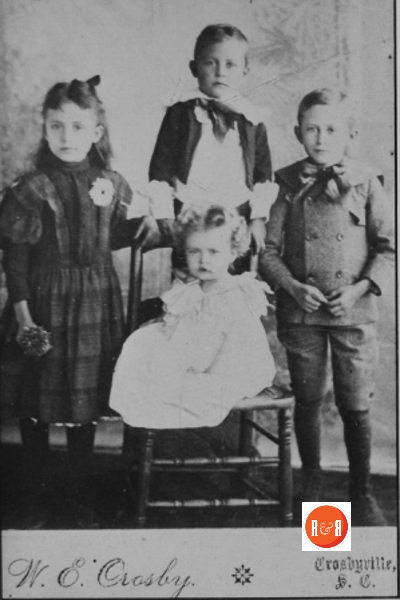 The children of Jake C. Pope and Mary Ellen Pope, image taken at Crosbyville, S.C. Courtesy of the Fairfield Co Pictorial History and the FC Museum