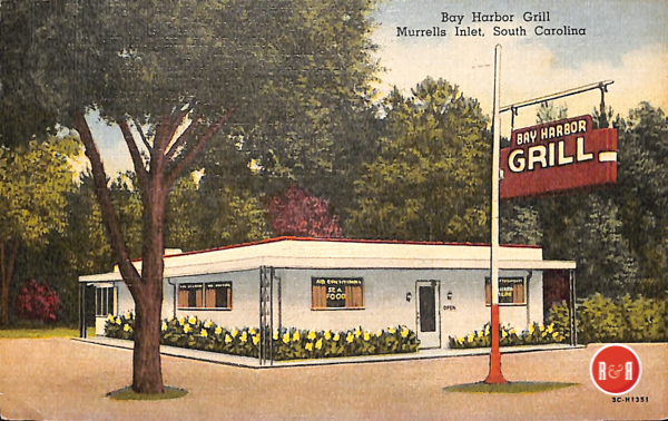Mid 20th century postcard view of one of many Murrells Inlet restaurants.  Courtesy of the AFLLC Collection - 2017