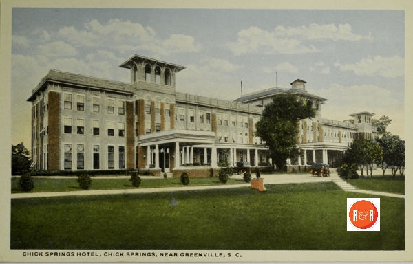 Chick Springs Hotel near Greenville, S.C. Courtesy of the Willis Collection, 2016