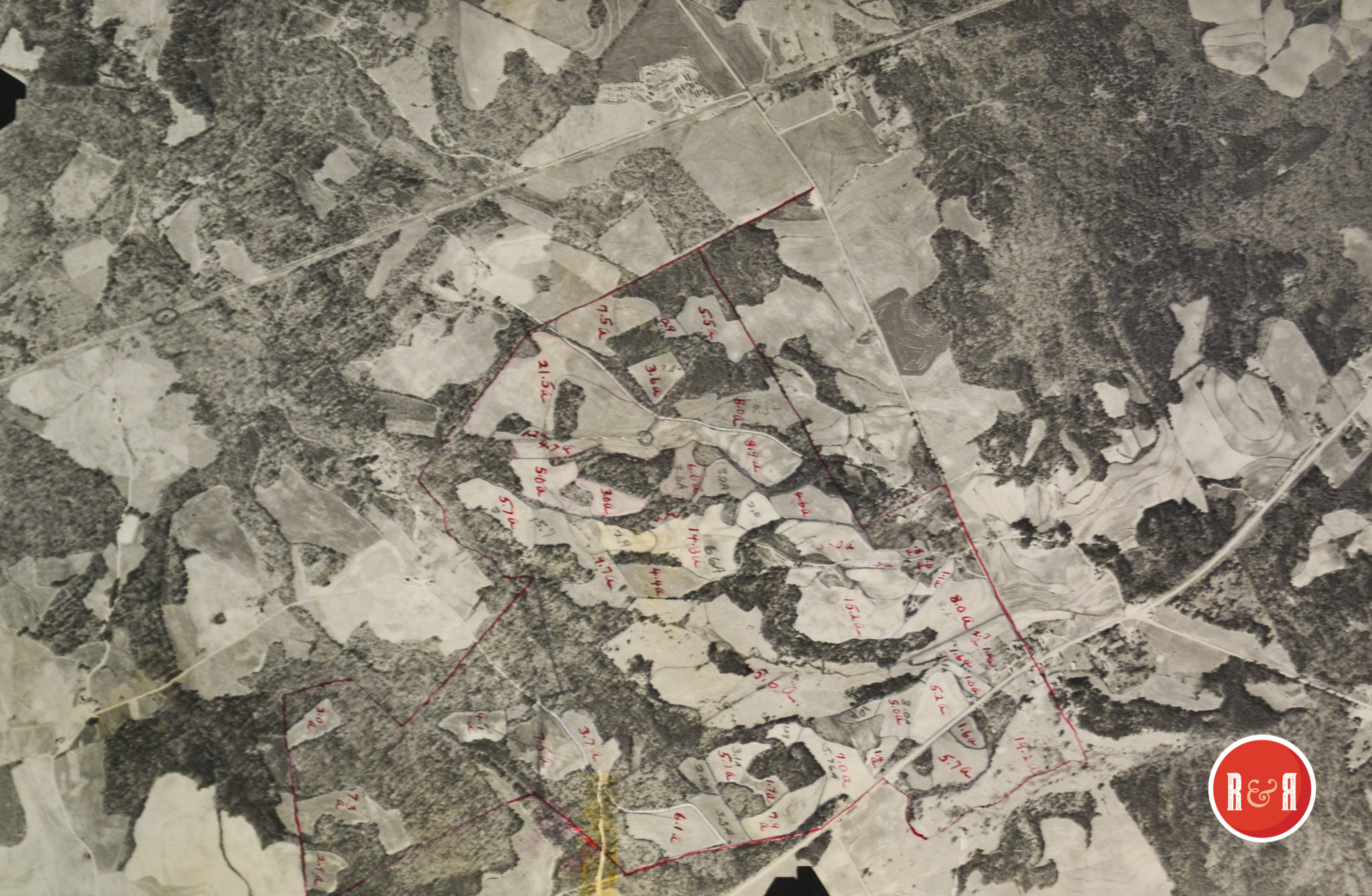 AERIAL MAP OF THE FARM - CORNETT COLLECTION