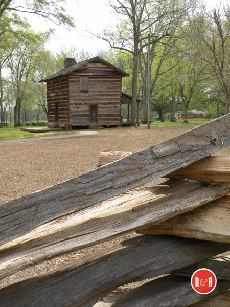 Log cabin (S at Old Ninety Six) SC courtesy of photographer Ann L. Helms - 2018