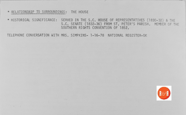 Courtesy of the SC Dept. of Archives and History – 1976