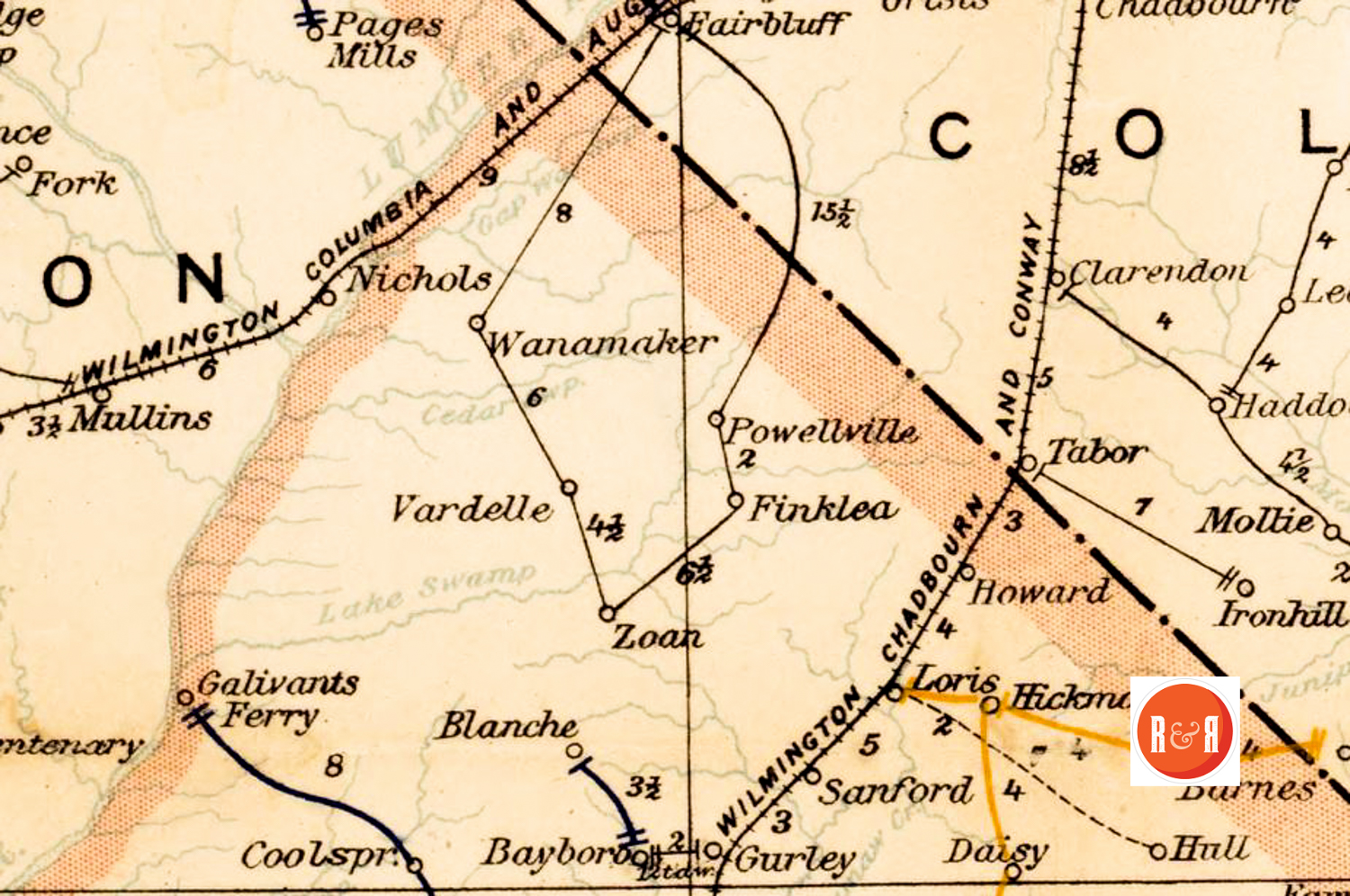 HORRY COUNTY POST OFFICES 1896 Horry County HORRY COUNTY POST OFFICES 1896 Horry County