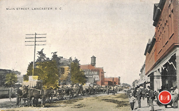 Early postcard image showing wagons full of cotton being hauled to Lancaster to be sold and shipped.  Courtesy of the AFLLC Collection - 2017