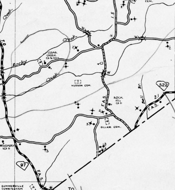 Section 20 SCDOT Map of 1939 Lancaster County