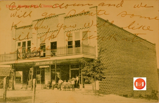Utopia Funiture Company in the early 20th century. Image provided R&R by the Martin Postcard Collection – 2014